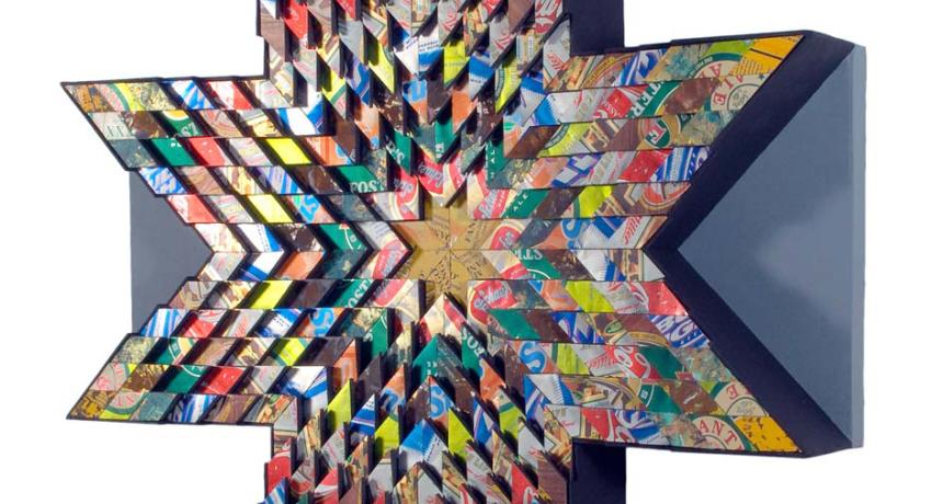 Luis Perelman - "Stepped Lonestar 4", 26" x 26" x 4"