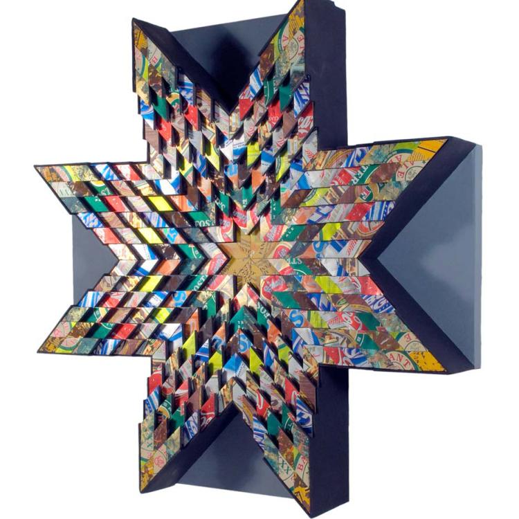 Luis Perelman - "Stepped Lonestar 4", 26" x 26" x 4"