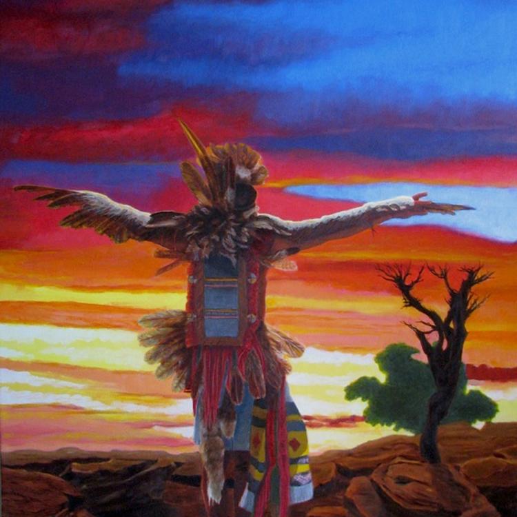 Eagle Dancer at Sunset - David Fishman