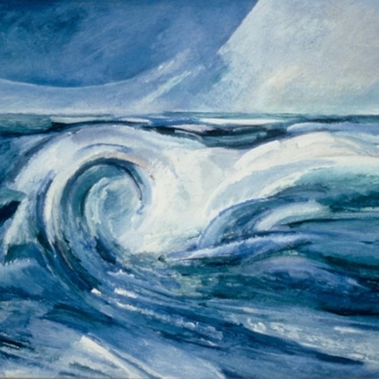 Claire Rosenfeld - "Wave", oil on canvas, 65" x 80"